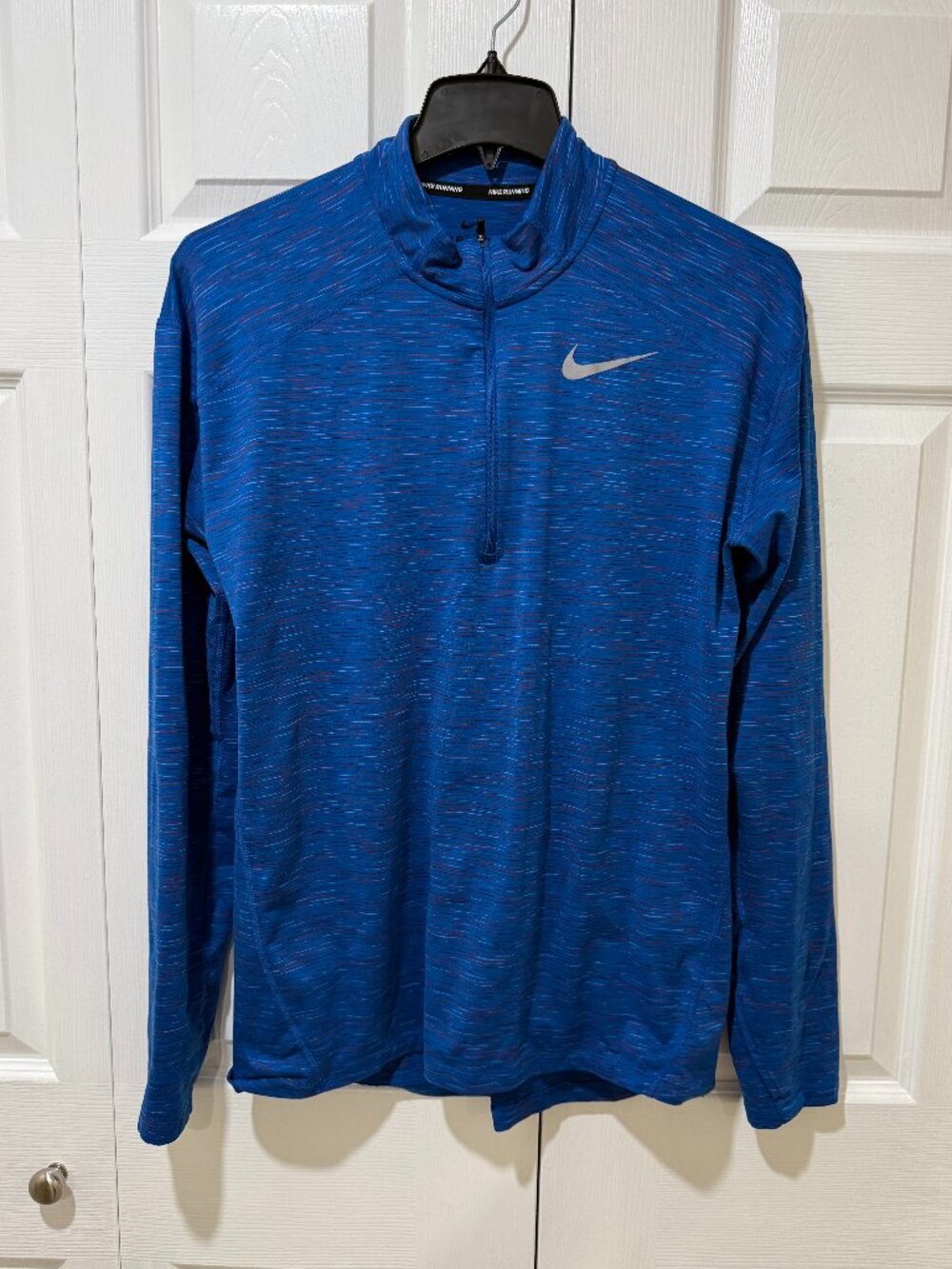 Nike Men's Dri-FIT Element 1/2 Zip Running Top Heather Blue Size M